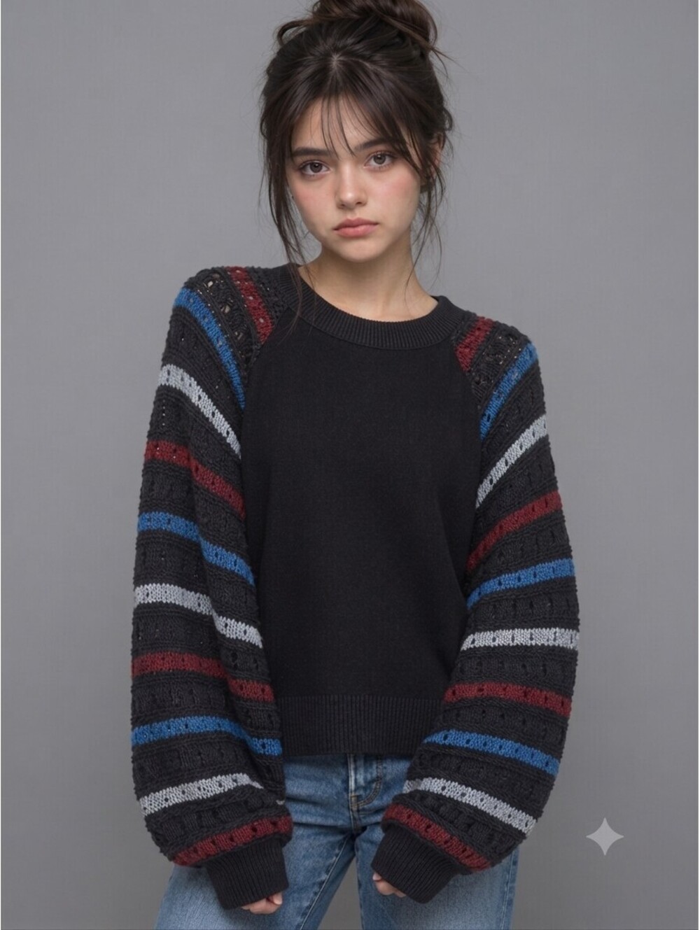 Dolan x Anthropologie Left Coast Mixed-Knit Sweater. SizeL. Ret. $148